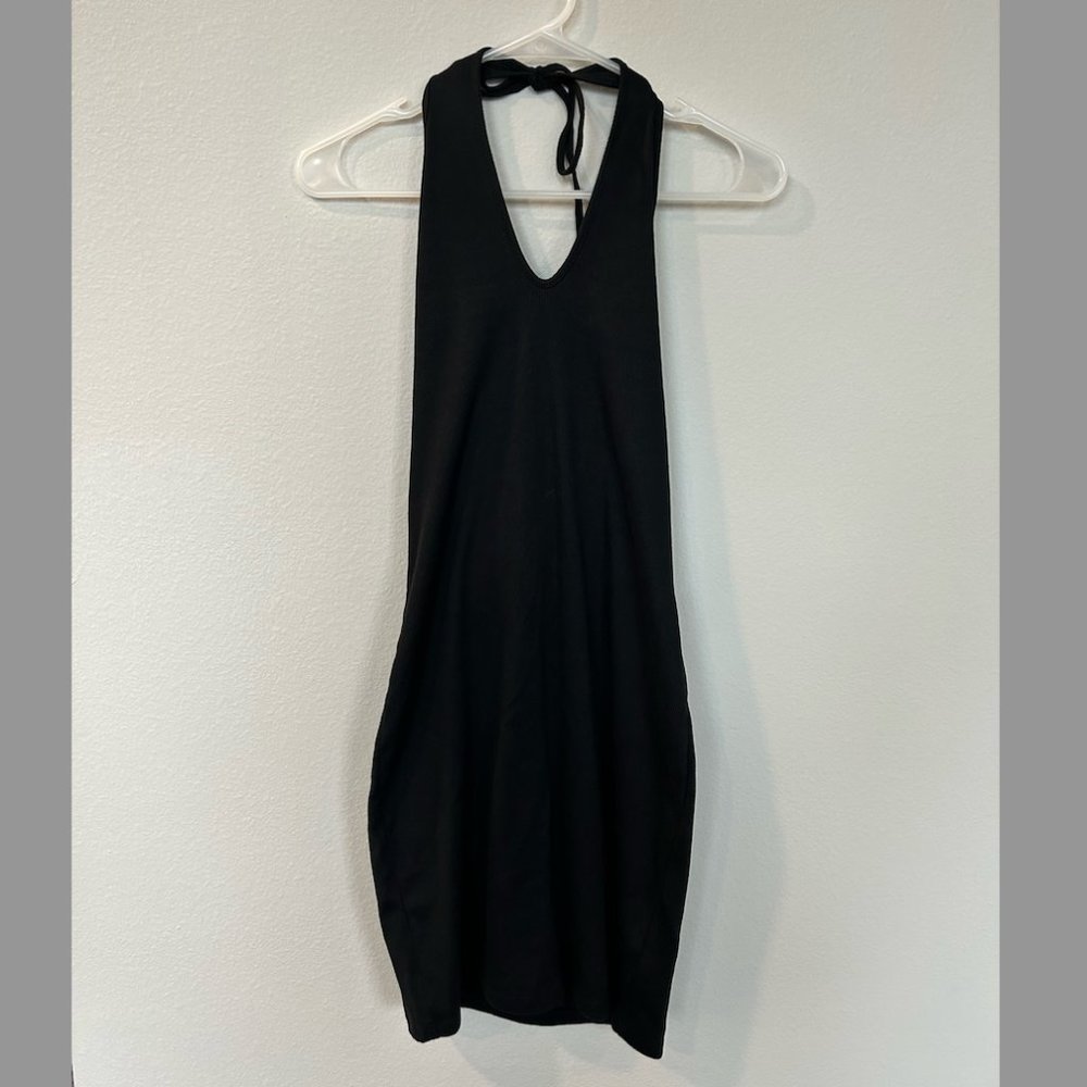 Wild Fable Sleeveless V-Neck Halter Black Dress Size L